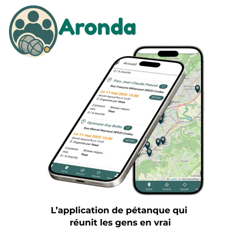 Application de pétanque pour se retrouver